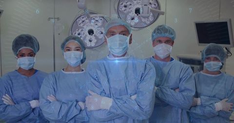 Confident Surgical Team in Modern Operating Room Environment