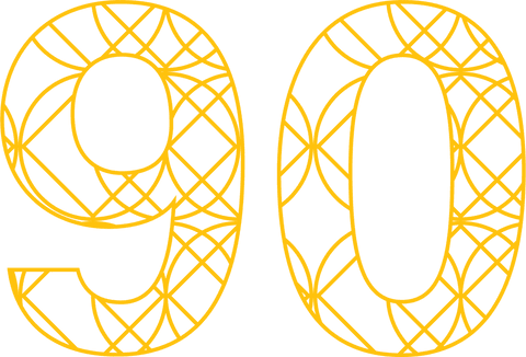 elegant patterned yellow 90 on transparent background for celebrations - Download Free Stock Videos Pikwizard.com