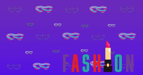 Bold Fashion Theme with Lipstick and Masquerade Masks - Download Free Stock Images Pikwizard.com