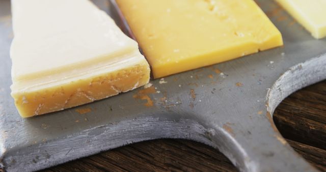 Close-Up of Variety of Cheese on Rustic Board - Download Free Stock Images Pikwizard.com