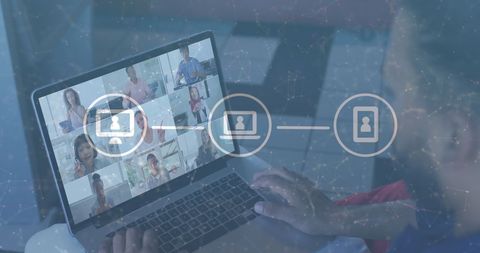 Virtual Collaboration and Networking Concept with African American Man - Download Free Stock Images Pikwizard.com