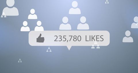 Social Media Engagement Dashboard with Like Count Icons - Download Free Stock Images Pikwizard.com