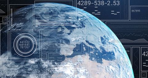 Digital Interface with Global Financial Data Processing Concept - Download Free Stock Images Pikwizard.com