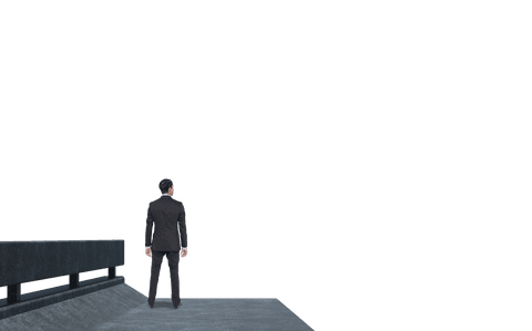 caucasian businessman on bridge with transparent background - Download Free Stock Videos Pikwizard.com