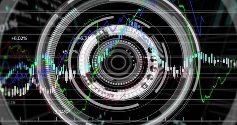 Stock Market Analysis with Abstract Digital Interface - Download Free Stock Images Pikwizard.com