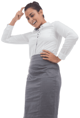 Cheerful Caucasian Businesswoman Transparent Background, Isolated