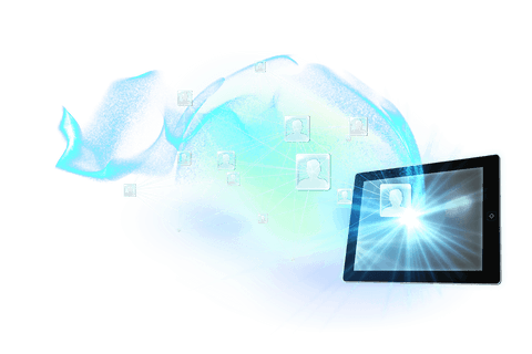 futuristic tablet displaying digital network connections on transparent background - Download Free Stock Videos Pikwizard.com