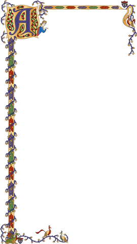 illuminated ornate border with vines and mythological elements - Download Free Stock Videos Pikwizard.com
