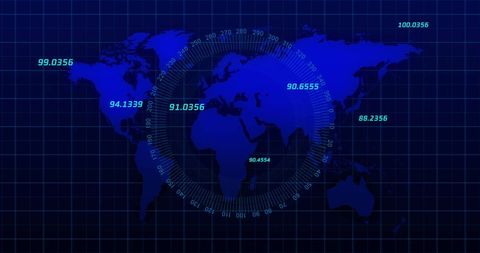 Digital Data Processing on World Map for Global Business Solutions - Download Free Stock Images Pikwizard.com