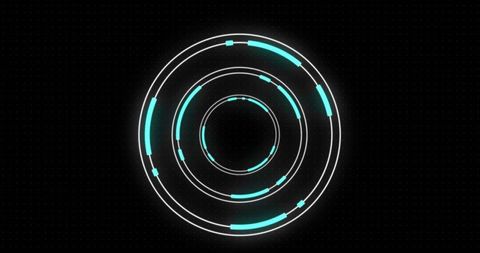 Futuristic Digital Scanning Interface with Vibrant Neon Elements