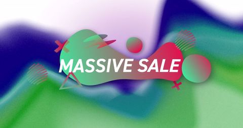 Massive sale banner vibrant abstract background design