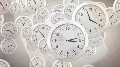 Floating Clocks with Gear Mechanism Illustrating Passage of Time