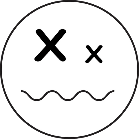 minimalist icon with x eyes and wavy mouth on transparent background - Download Free Stock Videos Pikwizard.com