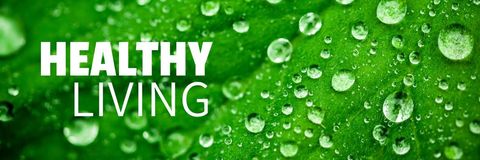 Fresh green leaf with water droplets symbolizing health and vitality