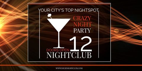 vibrant nightclub event announcement with dynamic cocktail imagery - Download Free Stock Templates Pikwizard.com