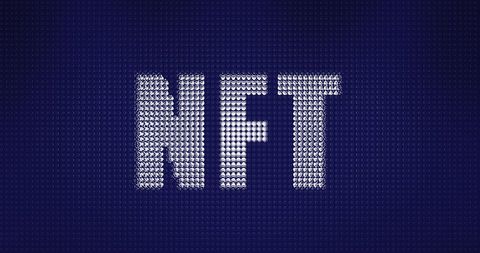 NFT Text Over Digital Blue Background - Download Free Stock Images Pikwizard.com