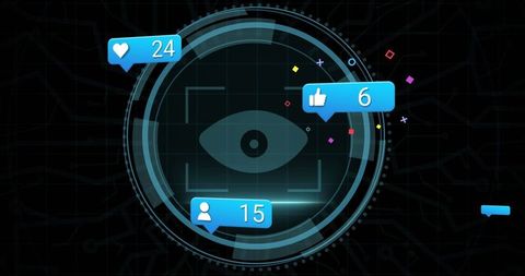 digital eye on social media analytics and engagement tracking - Download Free Stock Images Pikwizard.com