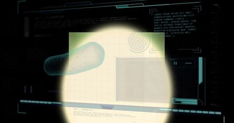 Bacteria Cell Visualization on Digital Interface - Download Free Stock Images Pikwizard.com