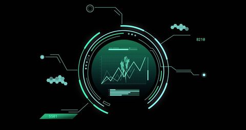 futuristic data visualization interface with graphs - Download Free Stock Images Pikwizard.com