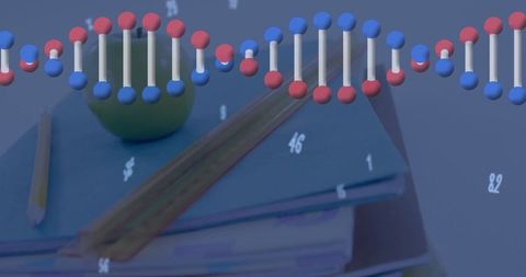 3D DNA Strand Overlapping Academic Supplies Concept - Download Free Stock Images Pikwizard.com