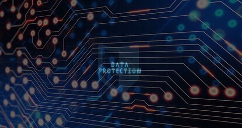 Digital Data Protection with Futuristic Network Interface - Download Free Stock Images Pikwizard.com