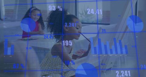 Creative Young Artist Developing Skills in Vibrant Art Studio