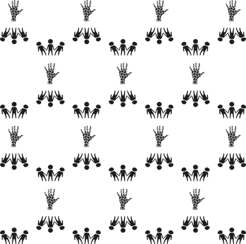 Black Hand Motif Pattern on Transparent Background - Download Free Stock Videos Pikwizard.com