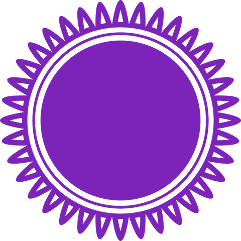 vibrant purple sunburst emblem over transparent background - Download Free Stock Videos Pikwizard.com