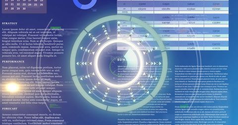 Futuristic Data Interface Display with Circular Graphics - Download Free Stock Images Pikwizard.com
