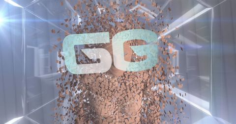 Futuristic 6g concept with digital human hologram