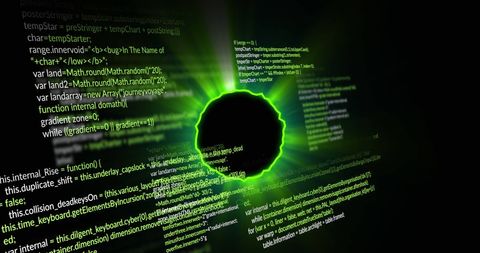 green digital burst with javascript code on black background - Download Free Stock Images Pikwizard.com