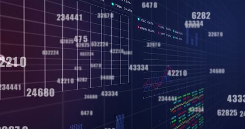 Digital Finance Interface with Dynamic Trading Data Displays - Download Free Stock Images Pikwizard.com