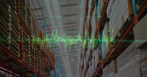 digital data visualization in modern warehouse - Download Free Stock Images Pikwizard.com