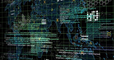 Global Data Network and Digital Technology Interface - Download Free Stock Images Pikwizard.com