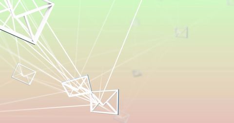 Digital Network Abstract with Floating Email Icons - Download Free Stock Images Pikwizard.com