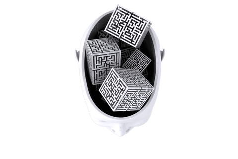 digital cubes with labyrinths isolated on transparent background - Download Free Stock Videos Pikwizard.com