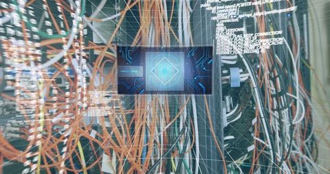 Advanced Data Processing and Storage Technology with Digital Interface - Download Free Stock Images Pikwizard.com