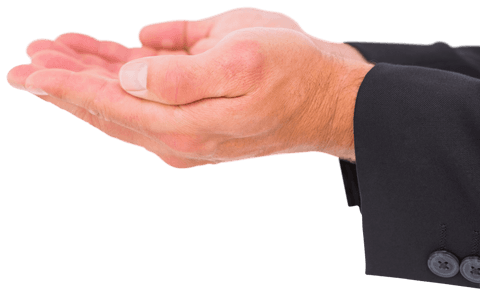 Transparent Arms Outstretched Hand Gesture of Businessperson - Download Free Stock Videos Pikwizard.com