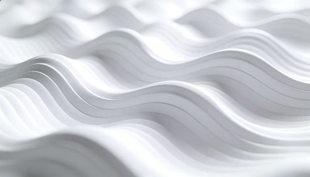 White layered waves undulating parallel groove lines minimalist macro sculptural texture