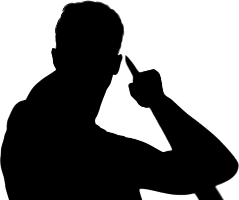 Athletic sportsman holding spear on transparent background