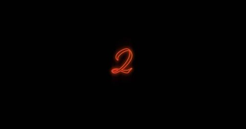 Red Neon Number Two on Black Background - Download Free Stock Images Pikwizard.com