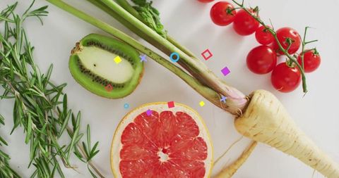 Organic Fresh Produce Arrangement for Healthy Culinary Lifestyle