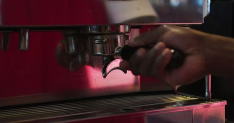 Barista Preparing Fresh Coffee in Espresso Machine - Download Free Stock Images Pikwizard.com