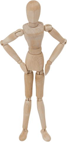 Transparent Wooden Mannequin with Hands on Hips in Confident Pose - Download Free Stock Videos Pikwizard.com