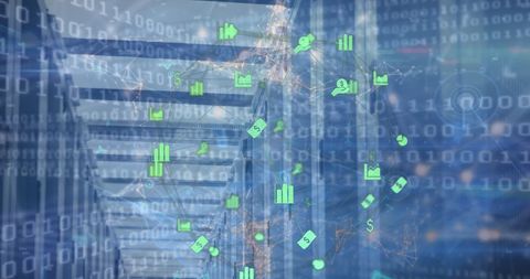 Global Financial Data Processing in Server Room - Download Free Stock Images Pikwizard.com