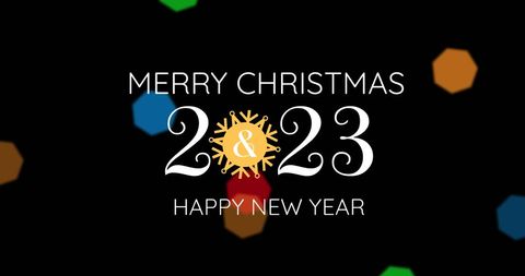 Festive holiday greeting with golden snowflake details