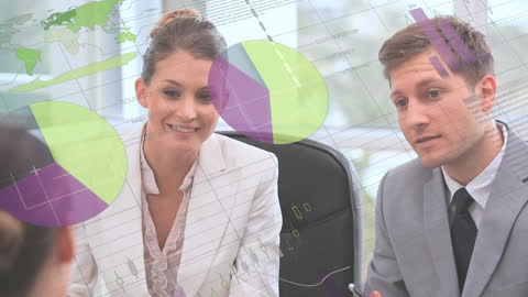 Diverse Business Team Analyzing Financial Reports with Data Graphics