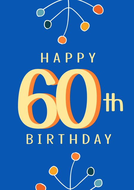 Bright and Cheerful 60th Birthday Celebration Invitation - Download Free Stock Videos Pikwizard.com