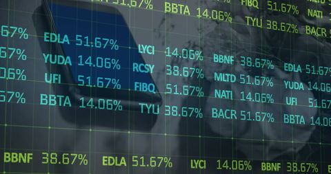 Stock Market Data Processing on Smartphone Screen - Download Free Stock Images Pikwizard.com