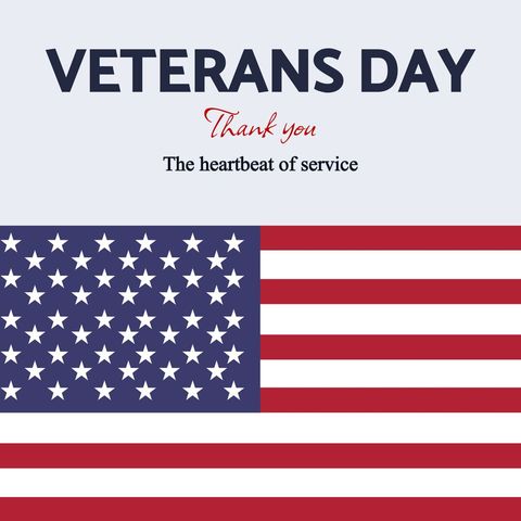 Veterans Day Tribute with USA Flag and Heartfelt Message - Download Free Stock Templates Pikwizard.com
